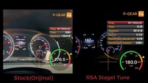 VW Golf 7 | 1.4 TSI DSG 125hp to 160 hp | Stage 1 Tune | 60 - 180 km/h Acceleration Stock vs Stage1