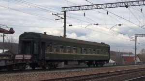 Тепловоз ЧМЭ3-1345 с хозяйственным поездом