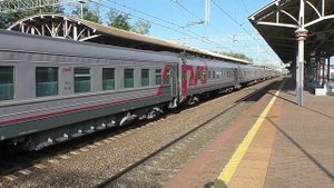 Электровоз ЧС7-269 (ТЧЭ-18) со скорым поездом "Славянский экспресс" №008Б Брест - Москва.