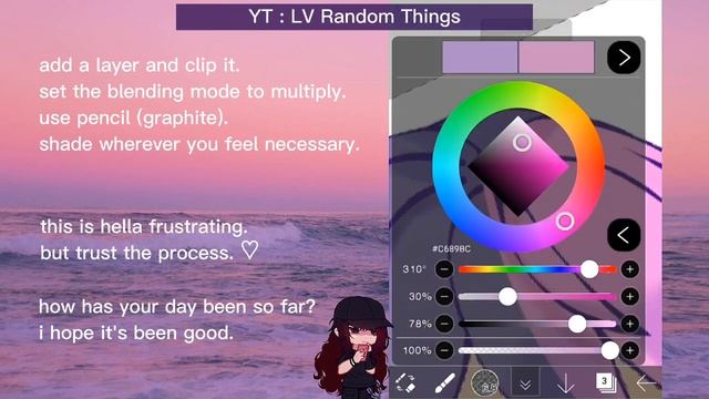 EASY hair shading tutorial // gacha club .•° смотреть онлайн