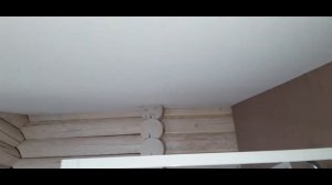 Тканевые потолки Descor Premium в бревенчатом доме