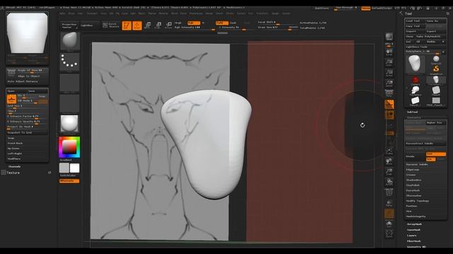ZBrush шпаргалка: 2. Reference view