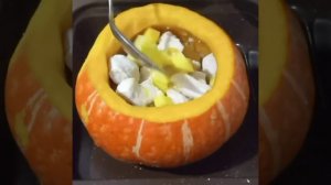 Мясо с картошкой в тыкве