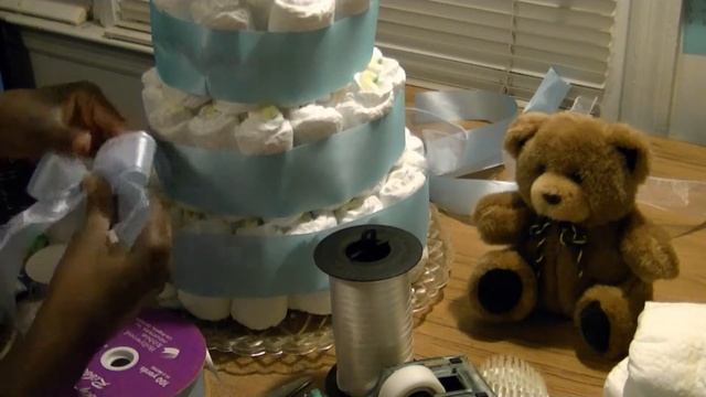 DIY Diaper Cake Made By Kids - Freestyle Friday 5