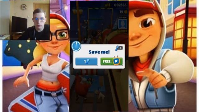 Лаганый человечек решил отпразновать Новый Год в Лондоне(Subway Surf) смотреть онлайн
