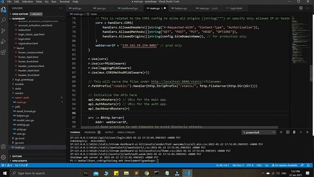 Golang HTTP User Authentication Yabi Series 11 | Golang Web Development | WebAssembly Auth System