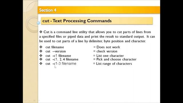49.Text Processor Commands | cut Command | Linux commands for beginners  | Linux in Hindi | -Part-2