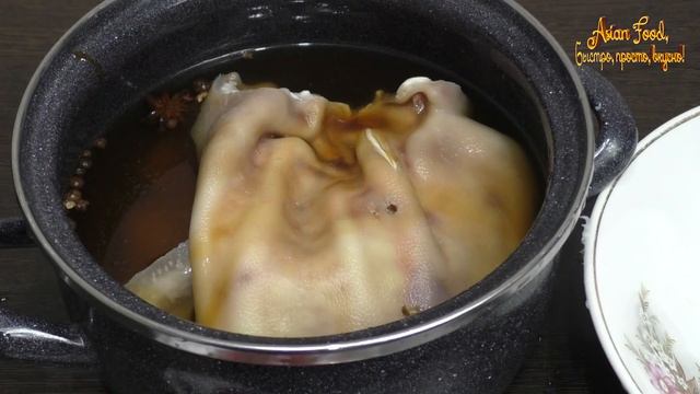 Как приготовить свиные уши вкусно, для азиатских салатов .
