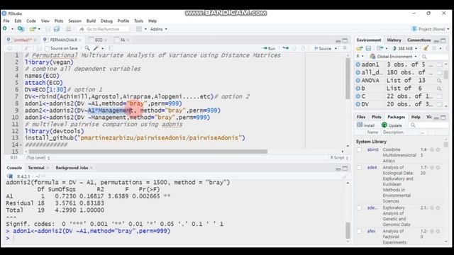 Permutational Multivariate Analysis of Variance Using Distance Matrices Using adonis function in R смотреть онлайн