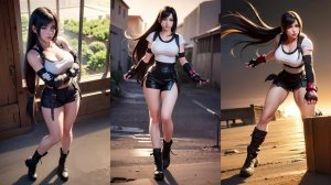 Тифа из Final Fantasy (Часть 3) - ИИ реалистичный Арт №26