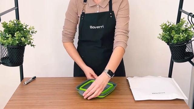 Сито дуршлаг складной из пищевого силикона, зеленый, большой смотреть онлайн