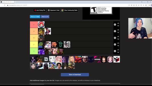 Атамаша показала свой тир лист стримеров!