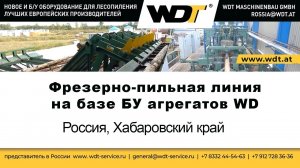 Фрезерно-пильная линия на базе БУ фрезерных и пильных агрегатов WD. WDT Maschinenbau GmbH, Австрия
