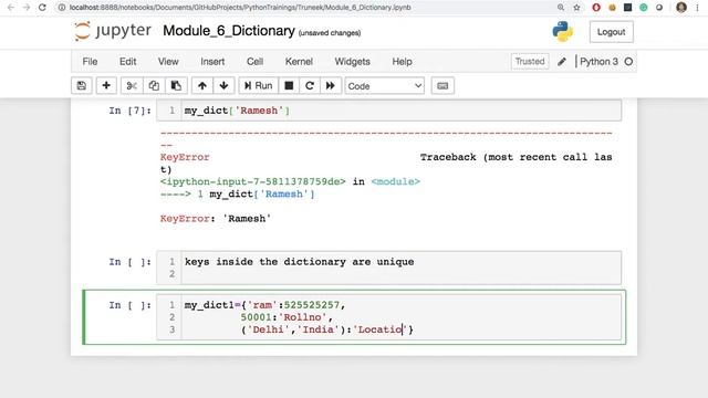 Dictionary | Python Hash Table | Python Programming 2022 | DictionaryKeys and Values | Datatypes |