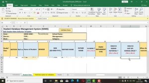 Student data entry in excel module for bulk upload on UDISE | Student data entry in UDISE plus