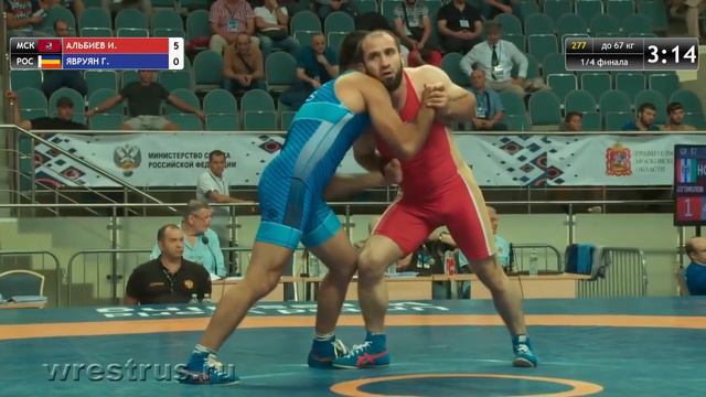 ЧР 2018 Гр б 67 кг Ислам Бека Альбиев Григорий Явруян 1 ⁄4 финала смотреть онлайн