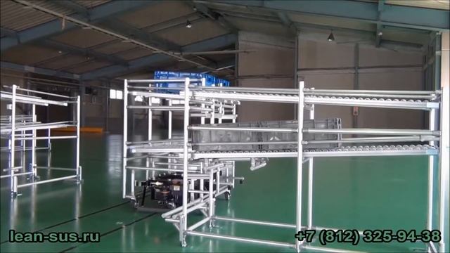 Телега AGV и гравитационный стеллаж смотреть онлайн