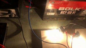 Аккумулятор BOLK 55 ампер проверяем ёмкость аккумулятора . Был удивлён !!! Вымпел 57 .