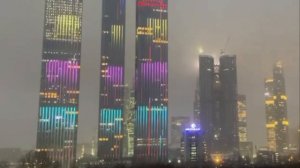 В районе Москва-Сити тестируют новую подсветку