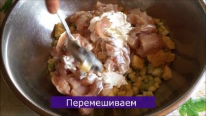 Запеканка из кабачков с куриным филе и сыром \\\ Marrows casserole with chicken fillet and cheese