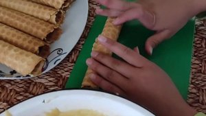 Вафельные трубочки своими руками\ рецепт трубочек вафельх\быстро и вкусно к чаю!