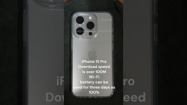 iPhone 15 Pro Download speed is over 100M Wi-Fi, battery can be used for three days at 100% смотреть онлайн