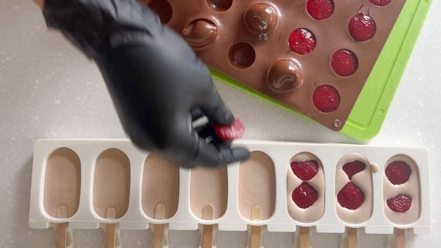 Муссовое эскимо с ЖИДКОЙ НАЧИНКОЙ ? простой рецепт ?Liquid centre mousse cake
