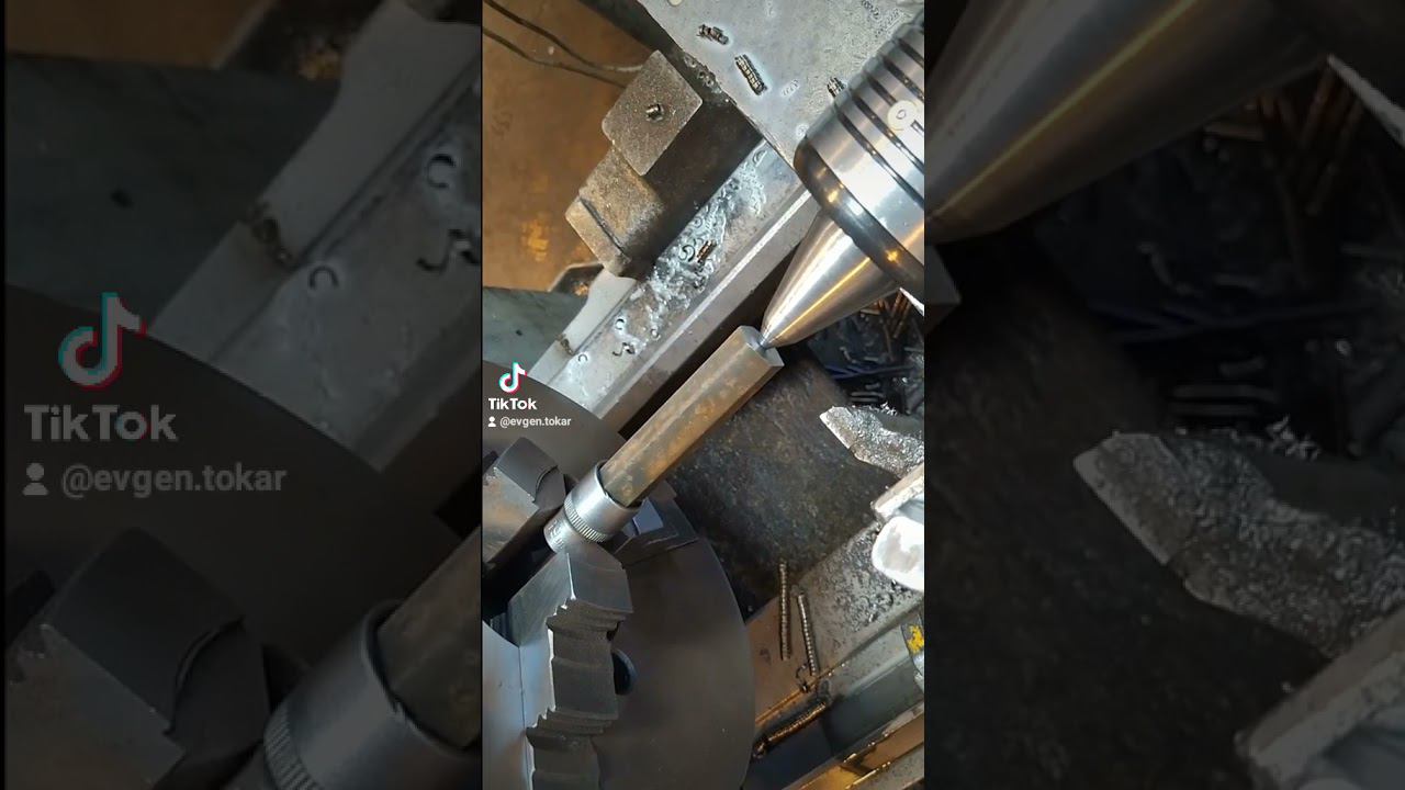 Токарная проточка шестигранника в головке на 19. смотреть онлайн