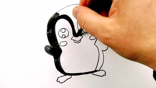 Drawing a penguin for children | Как нарисовать пингвина для детей | Bolalar uchun pingvin chizish смотреть онлайн