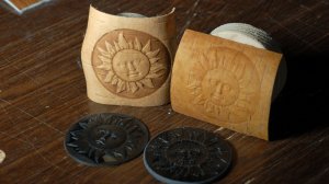 Штамп по бересте №8 Солнце из сказок.