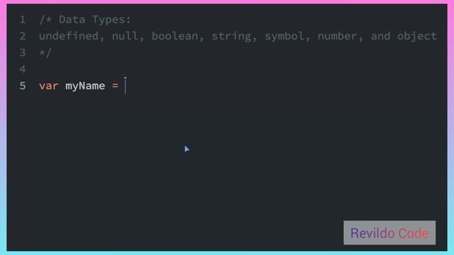 Datatypes and variables in javascript | Javascript Full Course |#javascript | #Revildo_code