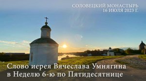 Проповедь священника Вячеслава Умнягина в Неделю 6-ю по Пятидесятнице, 2023