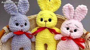 Амигуруми: схема Мини зайка | Игрушки вязаные крючком