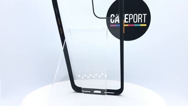 Прозрачный чехол на iPhone 11 Pro Max черные рамки с желтыми кнопками от Caseport смотреть онлайн