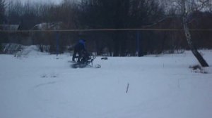 Самодельный снегоход из Ижа пробный выезд самоделка!