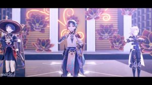 【MMD Genshin Impact】ブリキノダンス/Buriki no Dance 【Scaramouche・ Xiao・Albedo】