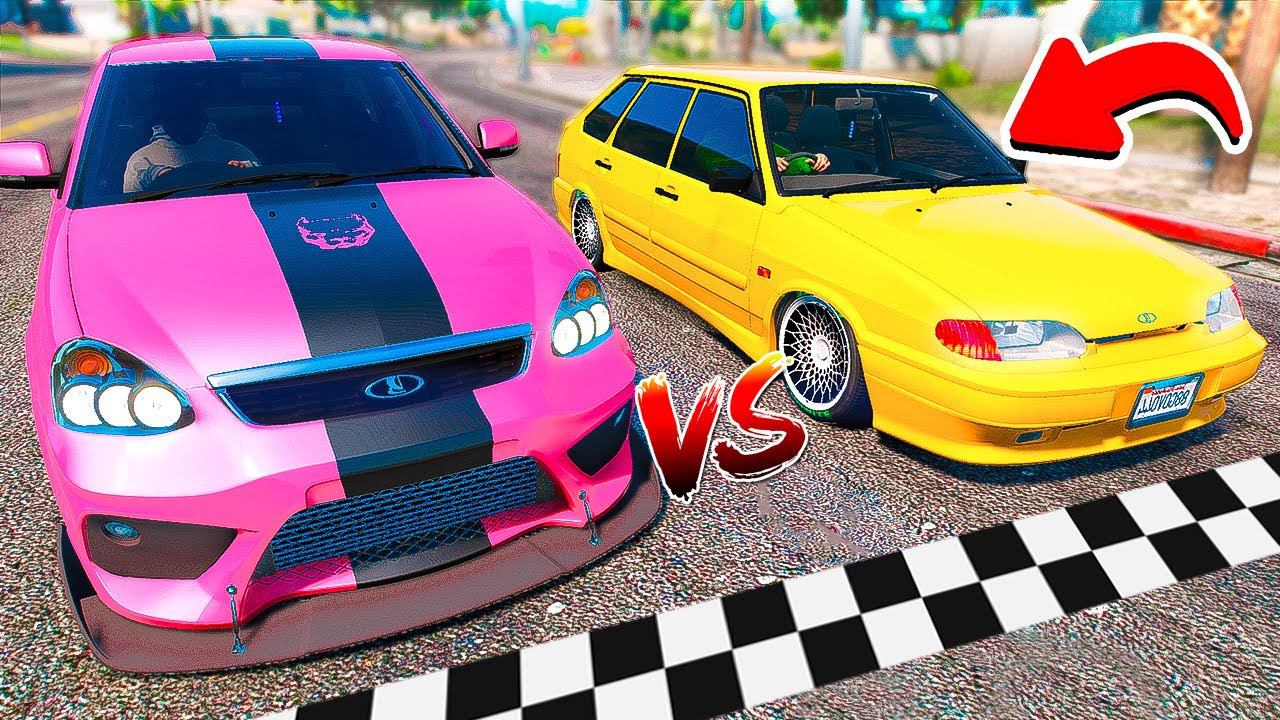 УЛИЧНЫЕ ГОНКИ НА ЧЕТЫРКЕ ВАЗ 2114 ПРОТИВ ЛАДЫ ПРИОРЫ В ГТА 5 МОДЫ! ОБЗОР МОДА В GTA 5 ВИДЕО MODS смотреть онлайн