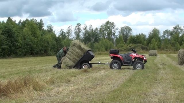 КВАДРОЦИКЛ arctic cat 650 h1 с прицепом. лето 2013г. смотреть онлайн
