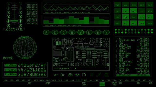 Ophidic Displays: Retro Sci-Fi Screensaver