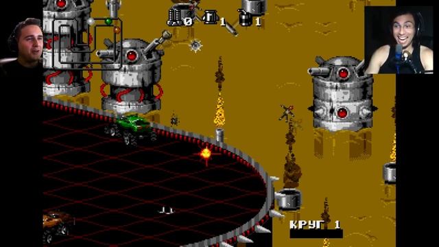 (3 игрока) Rock n’ Roll Racing racing ретро прохождение игры на СЕГА смотреть онлайн