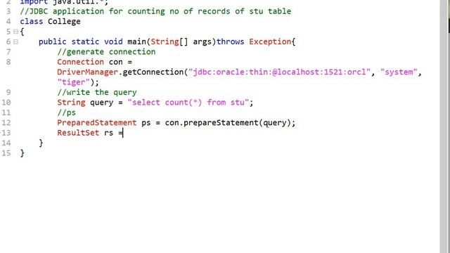 How to get the row count in JDBC? | jdbc program for counting the number of records in the table смотреть онлайн