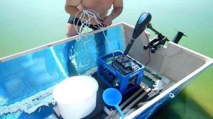 Лодка из сотового поликарбоната + эл мотор 1, Boat made of cellular polycarbonate !