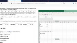 5 number summary and outlier problem excel