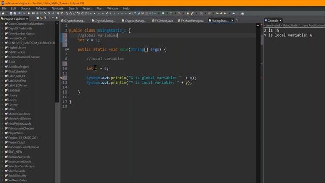 How To Use Static Methods & Static Variables - Java