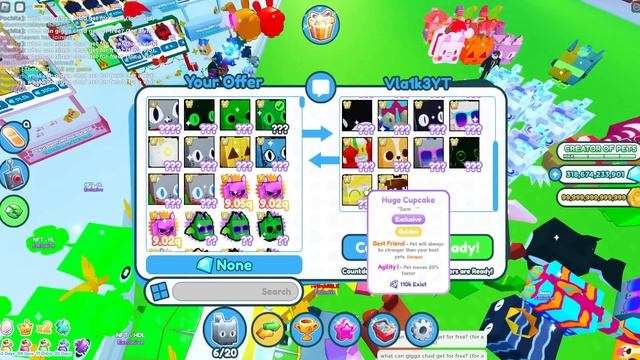 WARNING OFFER ⚠️ HOW I TRADE CRAZY for RAINBOW OG HUGE CAT? in Pet Simulator X Roblox смотреть онлайн
