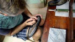 Обувь ручной работы. Подготовка к прошивке ранта. Процедура затяжная-рант.