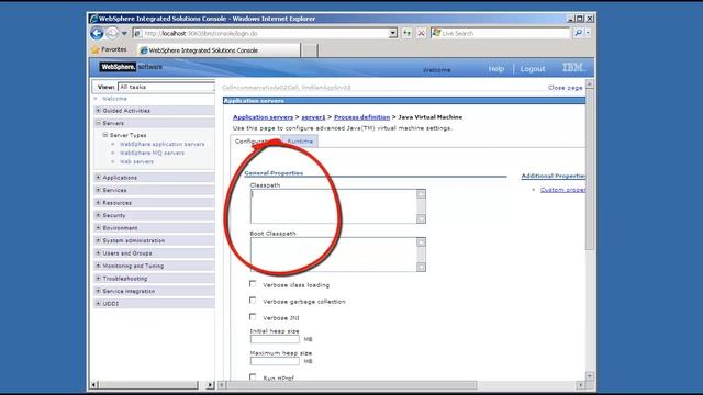 JVM settings in the WAS v8 Integrated Solutions Console смотреть онлайн
