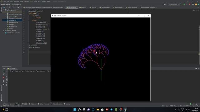 Learn making Fractal Tree using Python Turtle #turtle graphics #CoderisLive #tree #python #graphics смотреть онлайн