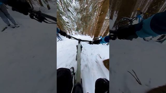 That’s one way to shred down the slopes ? ? ? ? #insta360 #mtb #mtblife #mountainbike #shorts #fyp