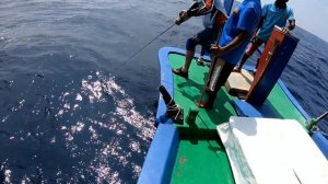 Slow jigging wahoo 10,7 kg, Морская рыбалка на Мальдивах слоуджигом